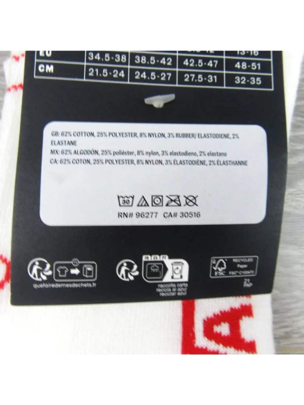 Vans Hearts White Half Crew Socks Unisex Size Large (1 Pair) NEW